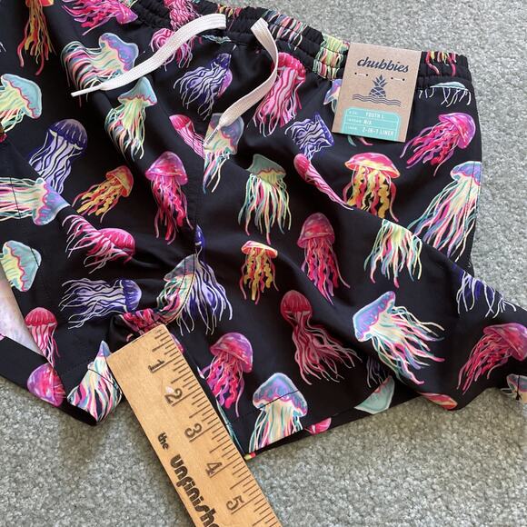 Chubbies Classic Lined Shorter Swim Trunk Jellyfish Print Boys Youth L 14 16 - Picture 13 of 14